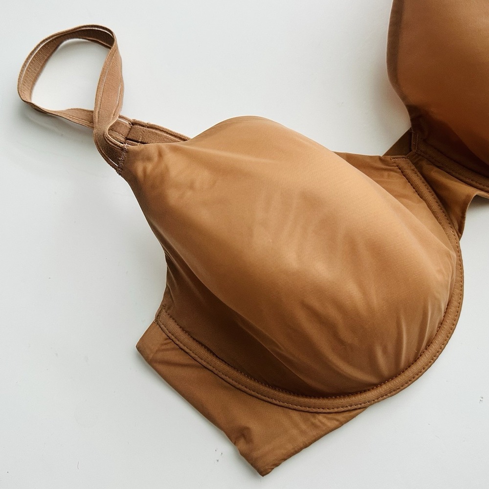 Victoria's Secret Lined Perfect Coverage Bra Size 38D Brown Nude Underwire - Picture 2 of 7